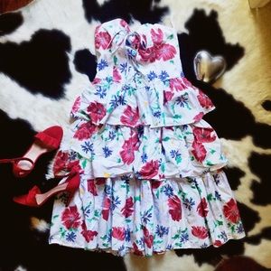 Vintage floral strapless sundress
